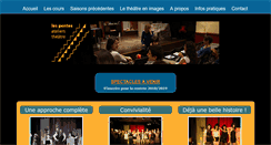 Desktop Screenshot of lespentes-ateliertheatre.com